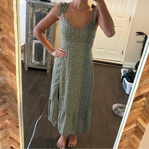XS Green Midi Dress Abercrombie